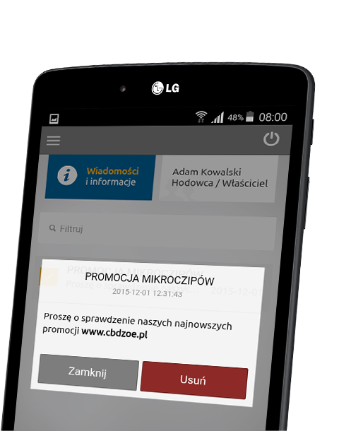 Aplikacja mobilna CBDZOE na Android